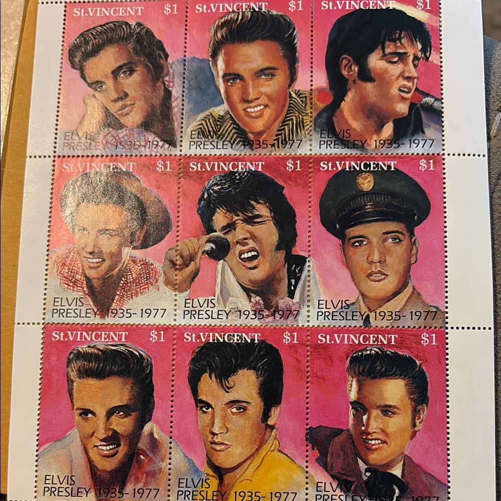 New unhinged Elvis Presley Collectible Stamps with cert of authentic